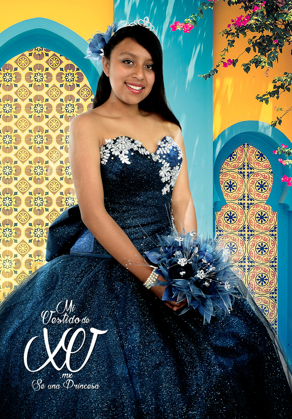 Vestido de Quinceñera Princess Azul en la Ciudad de México