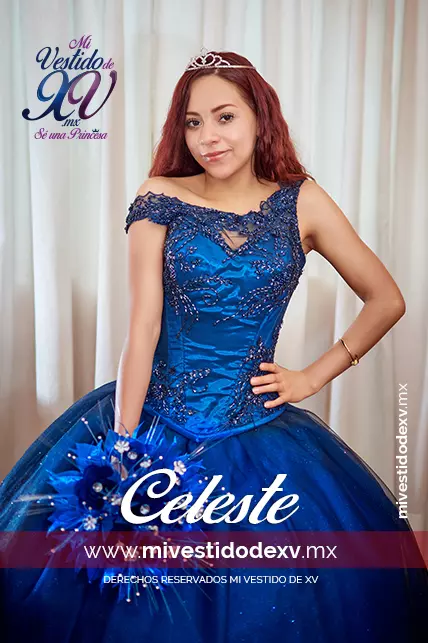 Vestido de quince años Celeste