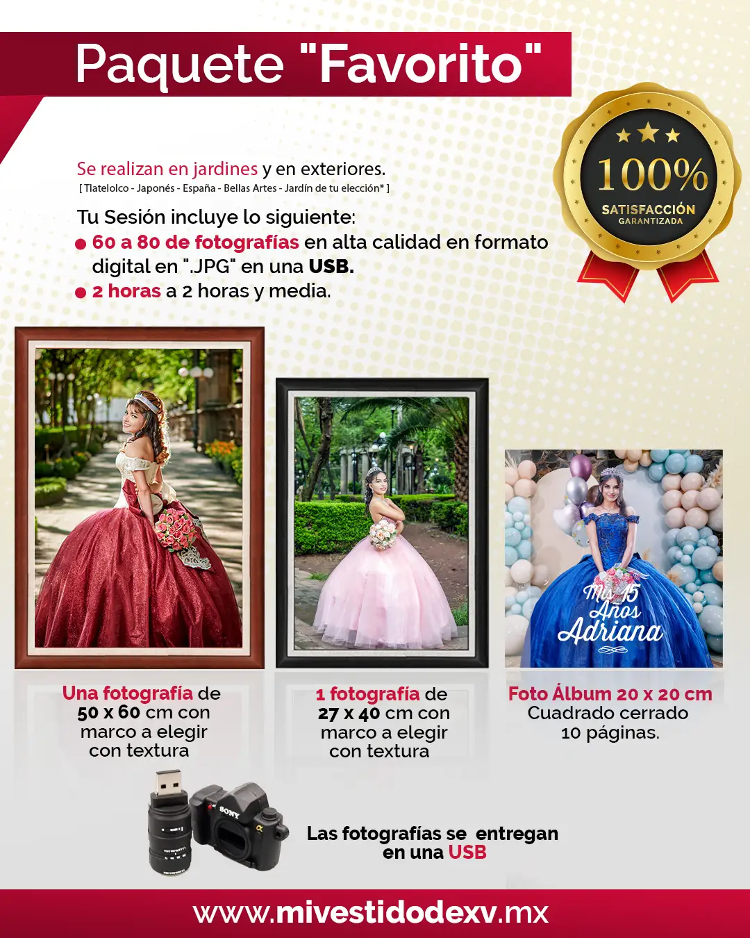 paquete de fotos de XV años