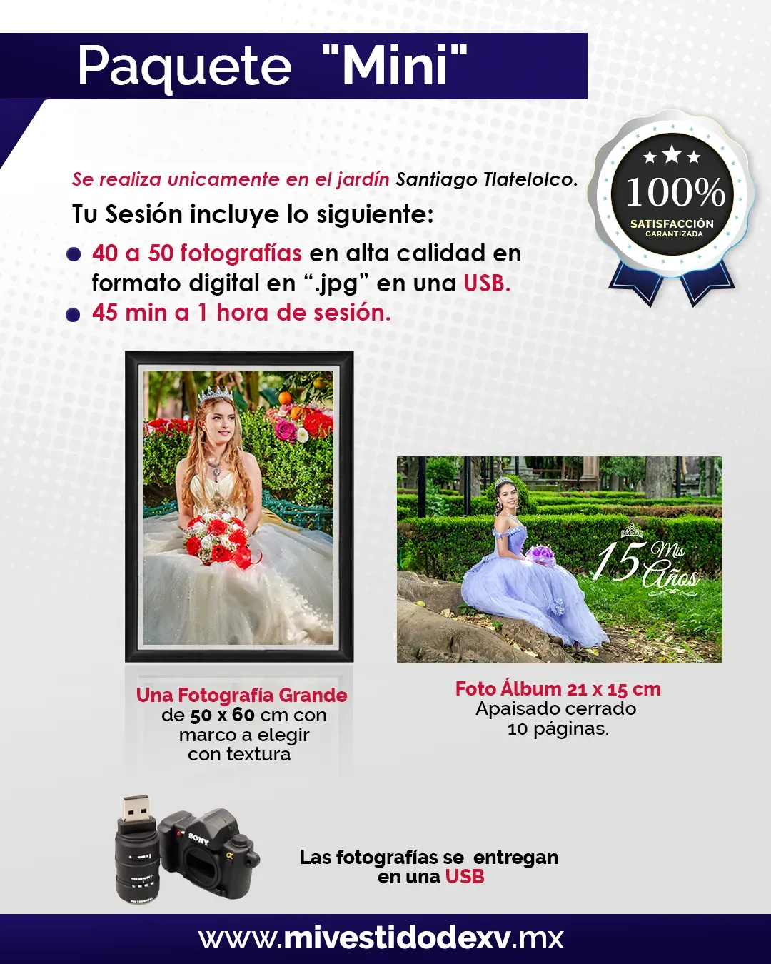 Paquetes de fotos de 15 años