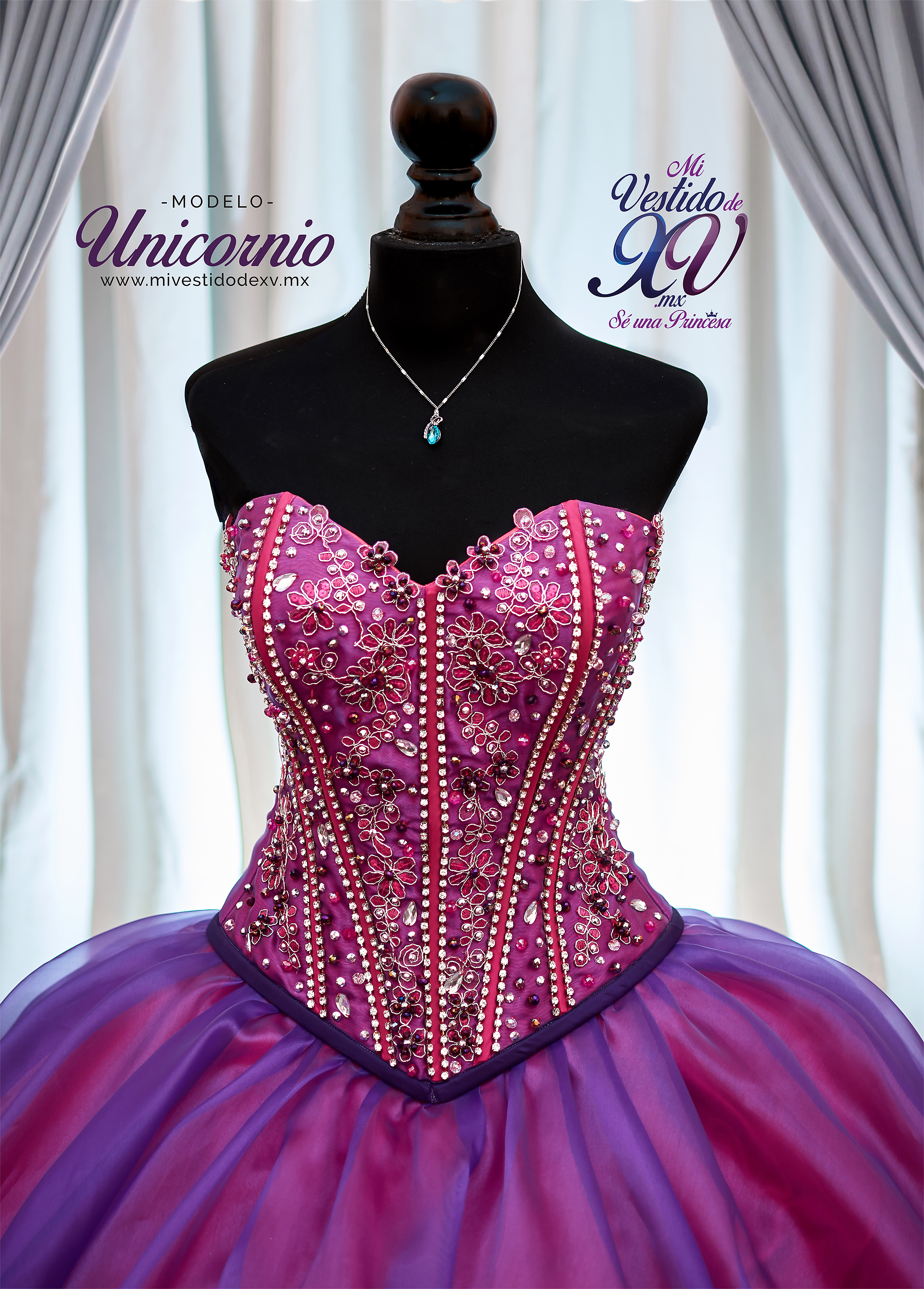 Vestido de 15 Quinceaños Unicornio en la Ciudad de México
