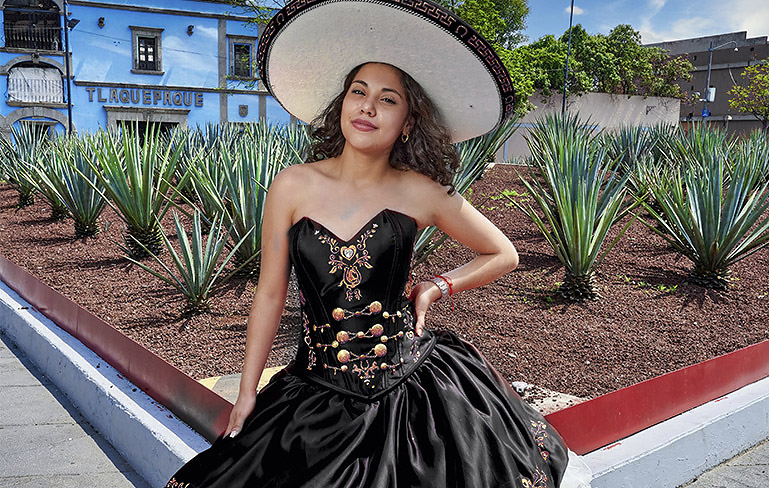 Vestidos de XV mexicanos o charros en la ciudad de México